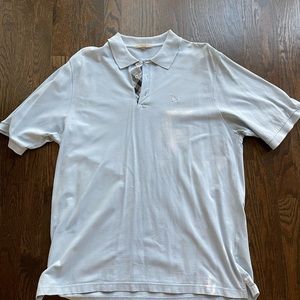Burberry Polo Mens Light Blue Size XL 100% Authentic